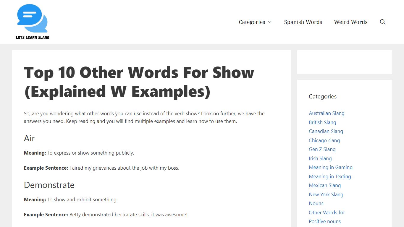 Top 10 Other Words for Show (Explained w Examples)